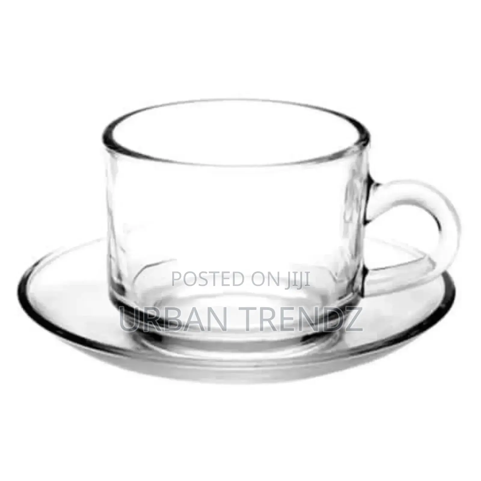 Luminarc 6 Pieces of Cups and 6 Saucers -Colourless.