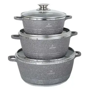 Life Smile 3 Pieces of Non Stick Serving Saucepans Cookware