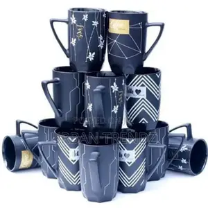 12 Pieces of Multi-Print Coffee Tea Cups Drinking Mugs-