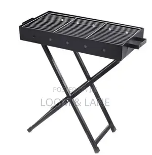 Metallic Portable Folding Charcoal Barbecue Grill