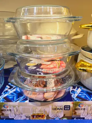 3pcs Transparent Glass Serving Bowls