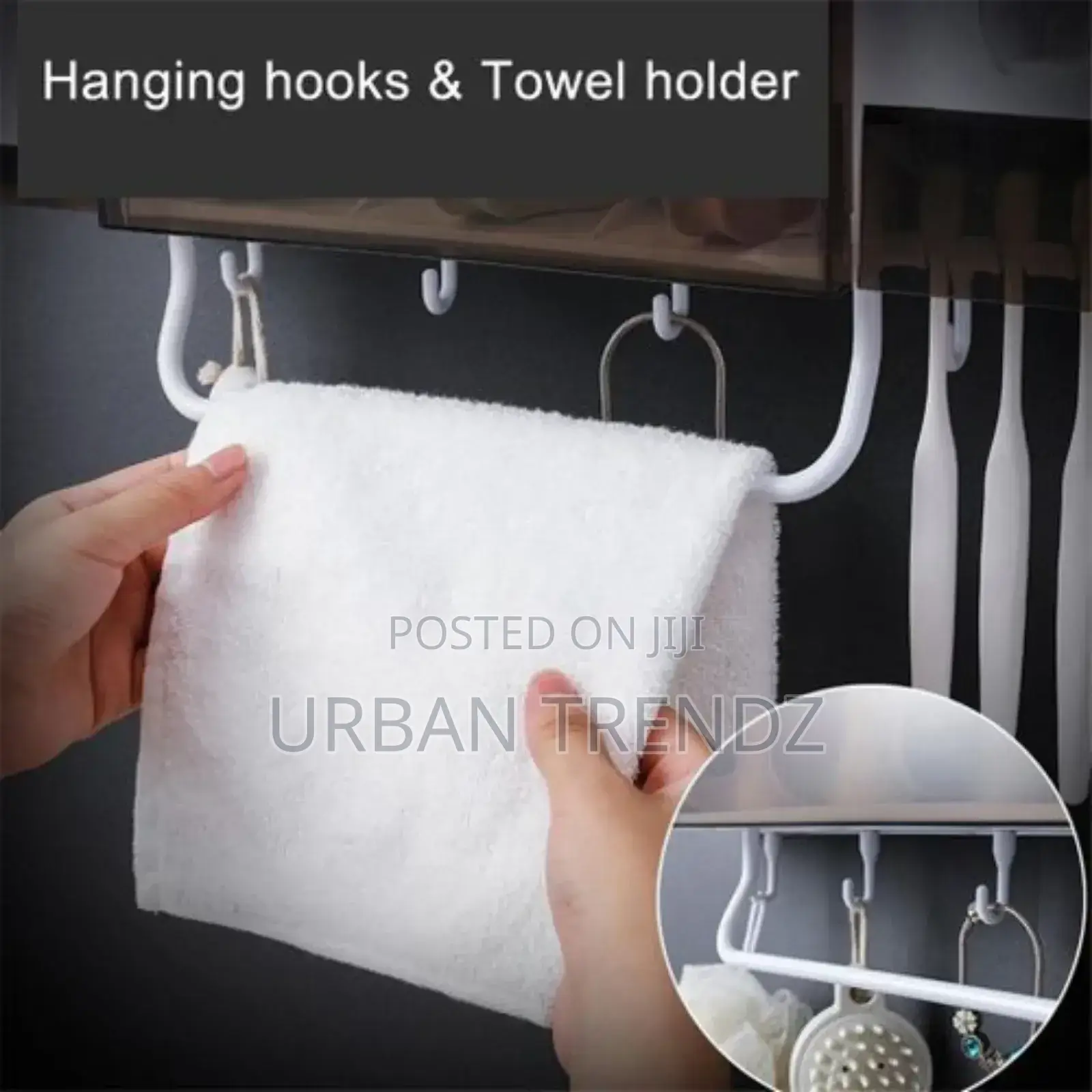 4 Cup Wall-mounted Toothpaste Dispenser, Toothbrush .