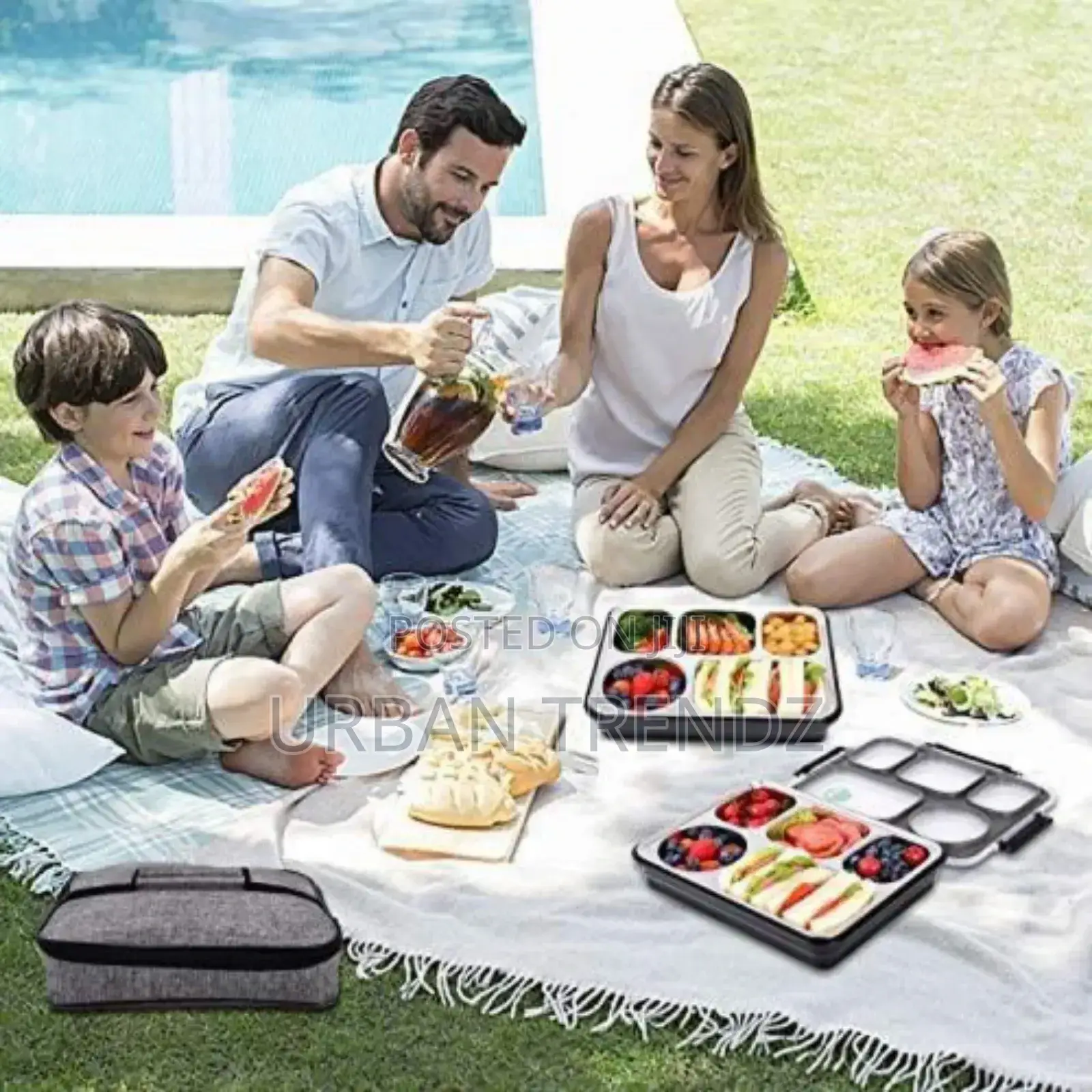 5 Compartment Lunch Box, Portable Food Flask Container,
