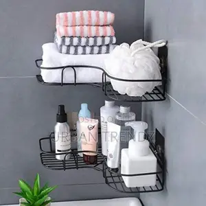 Self-Adhesive Metal Bathroom Kitchen Corner Rack Storage