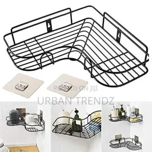 Self-Adhesive Metal Bathroom Kitchen Corner Rack Storage