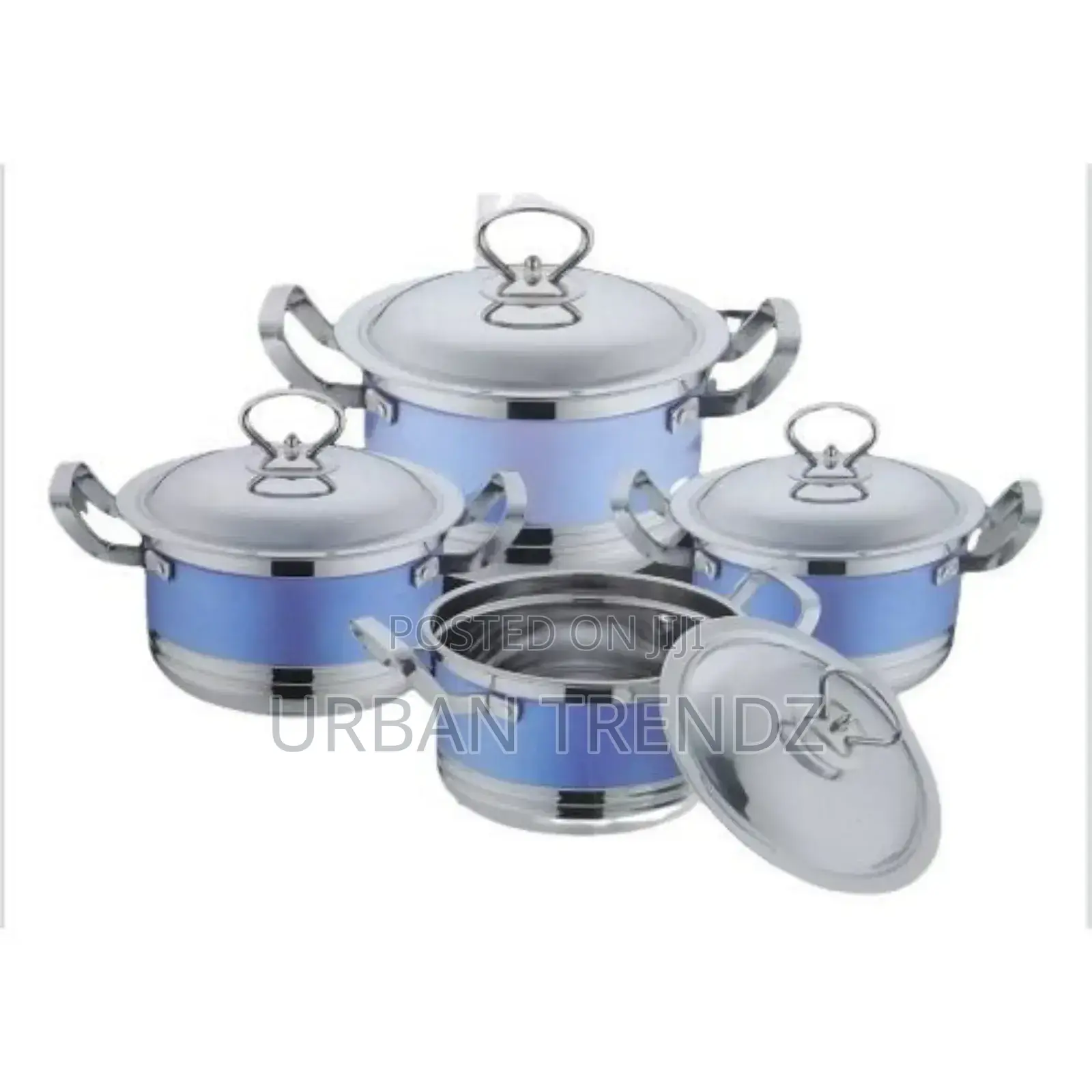 8 Piece Stainless Steel Saucepans Cookware Pots-
