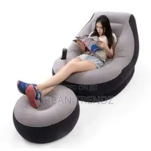 Intex Inflatable Flocking Air Chair With Footrestblow.