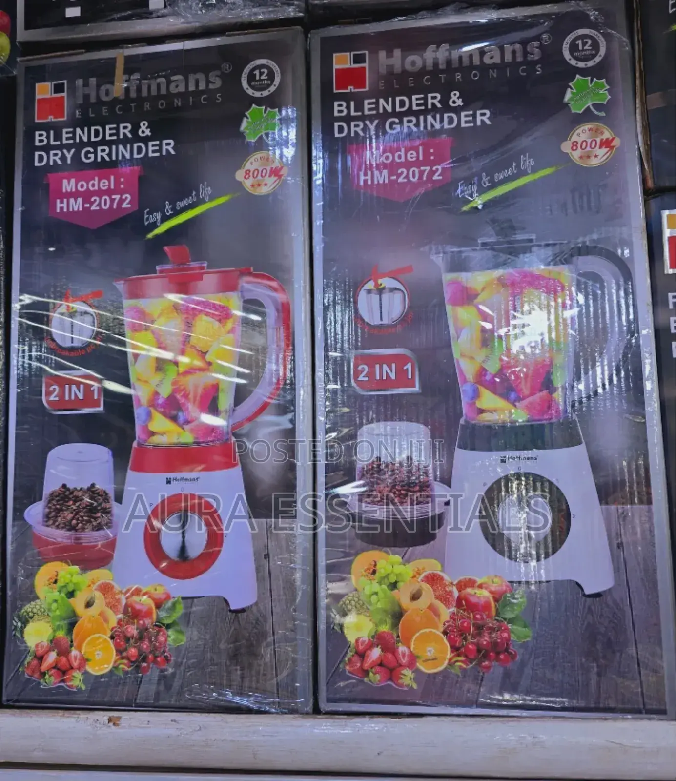 2 in 1 Hoffmans Blender and Dry Grinder HM-2072