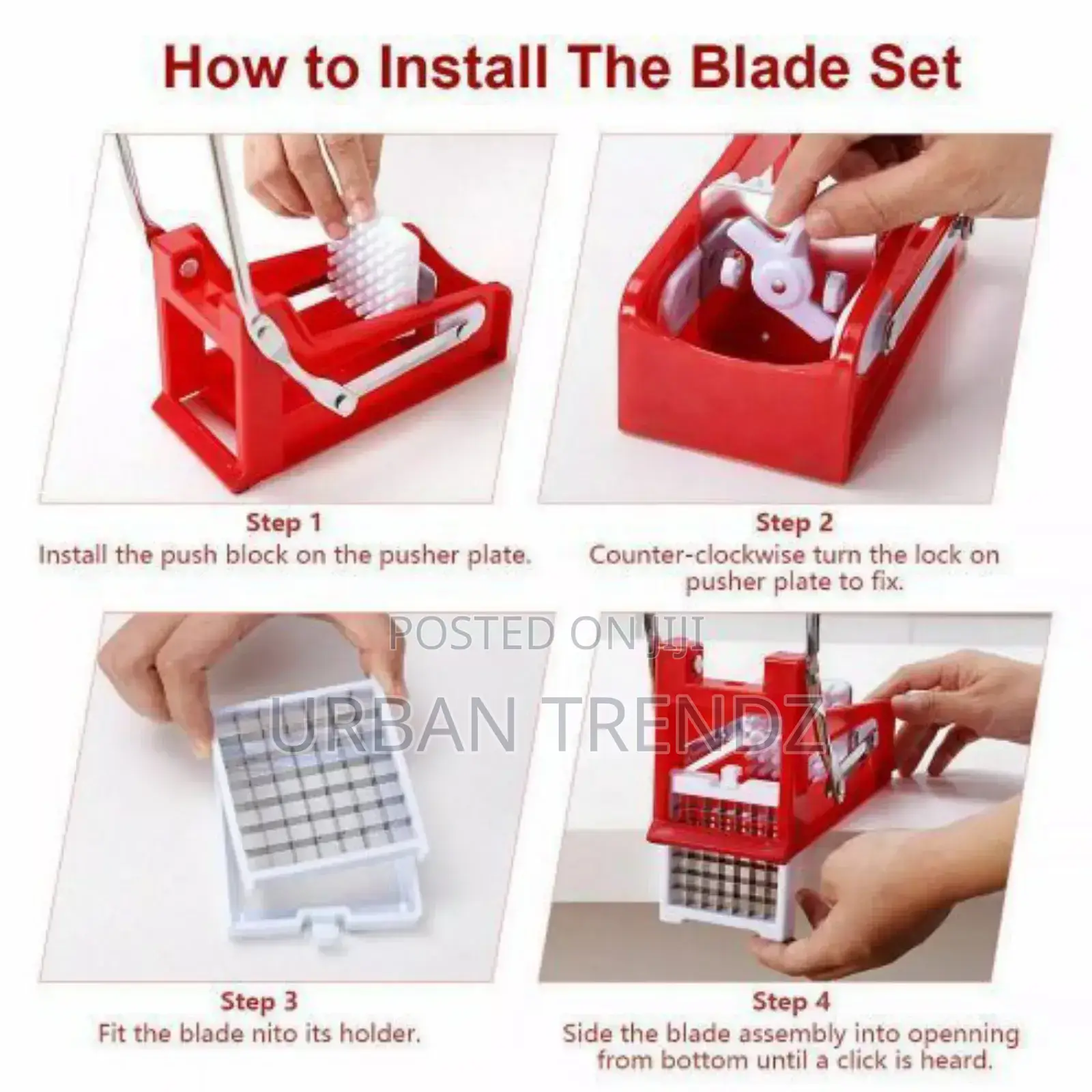 Interchangeable Potato Chips Cutter Slicer Chopper