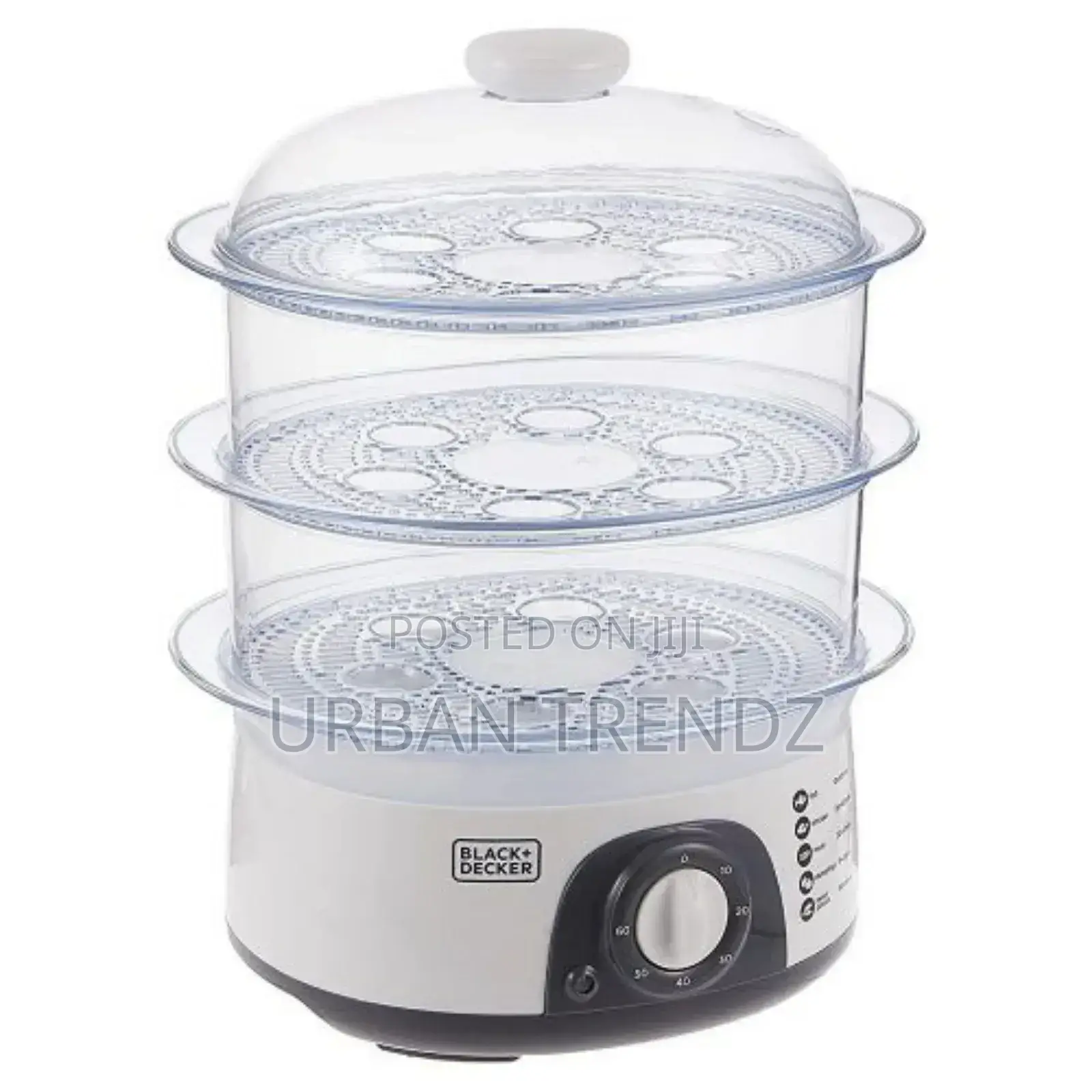 3 Tier Electric Food Cooking Steamer Pot With Display Timer.