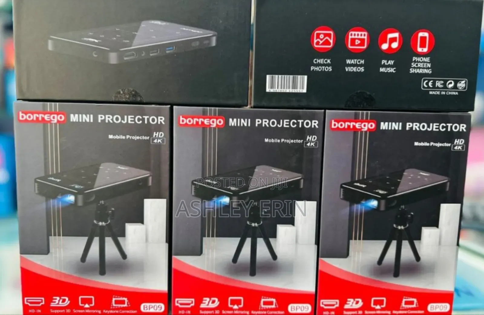 Borrego Mini Projector Portable Smart HD Projector