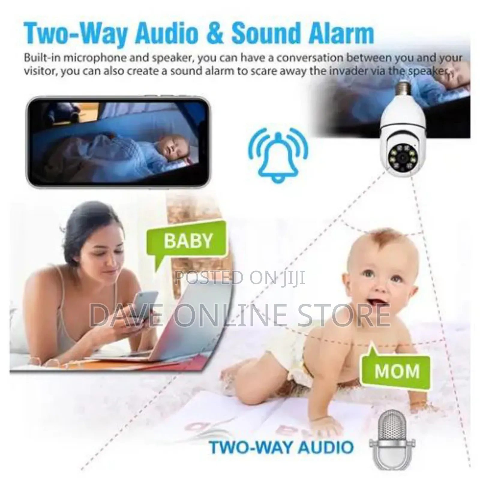 Genese Bulb Light Camera CCTV Home Security IP Wifi V360.