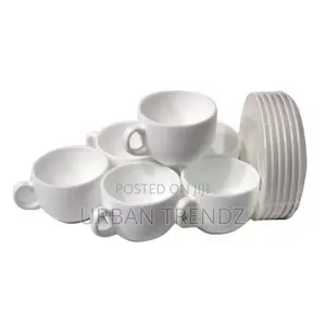 Luminarc 6 Pieces Luminarc Tea Coffee Cups and 6 Saucers