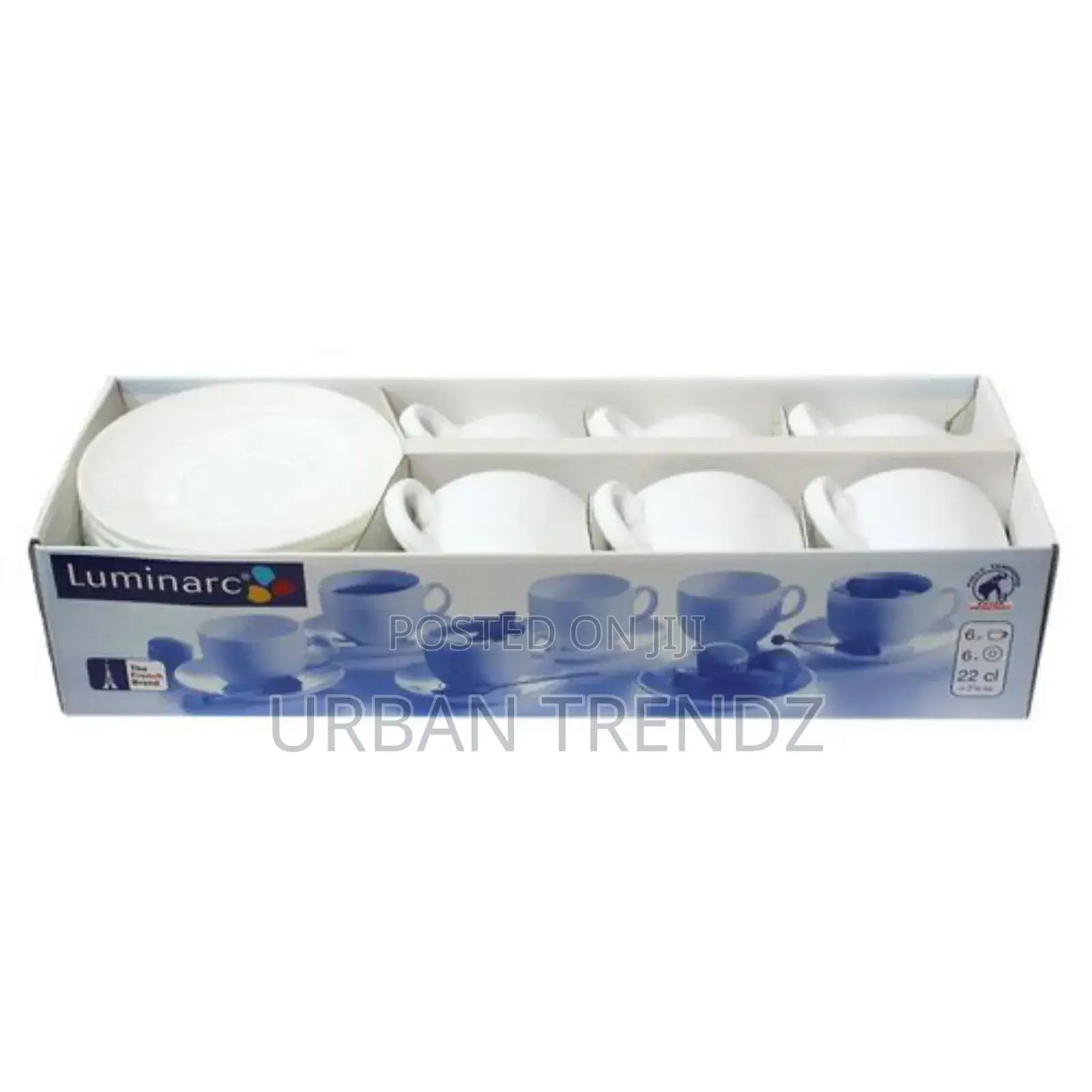Luminarc 6 Pieces Luminarc Tea Coffee Cups and 6 Saucers