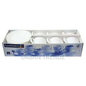 Luminarc 6 Pieces Luminarc Tea Coffee Cups and 6 Saucers