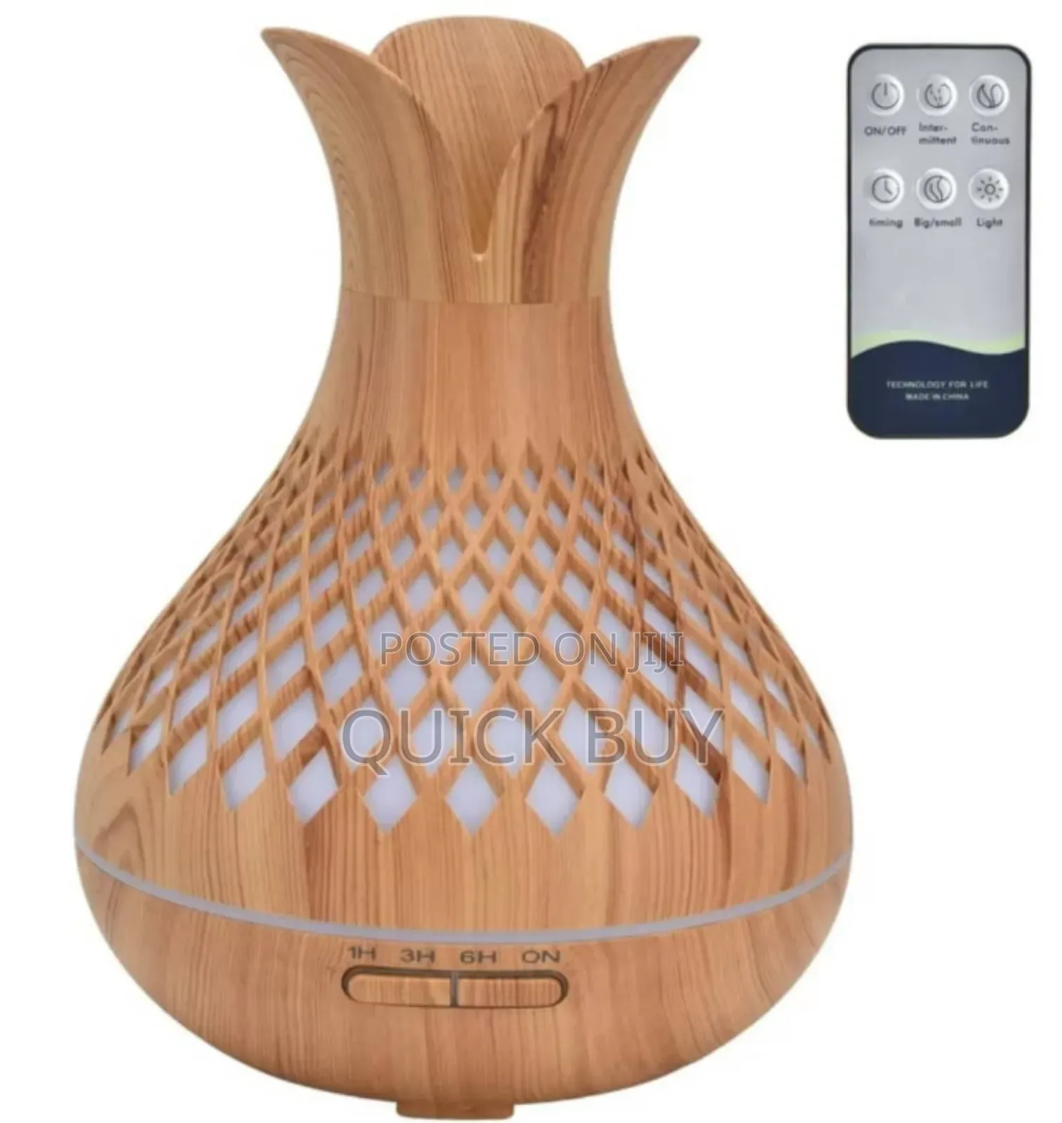 Unique Wood Grain Aromatherapy Humidifier With Remote