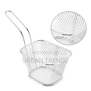 Square Frying Basket Fry Chips Net Strainer Oil Filter,