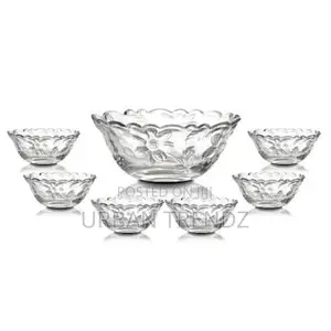 7 Piece Fruit Salad Serving Dishes/Bowls Set-Colourless