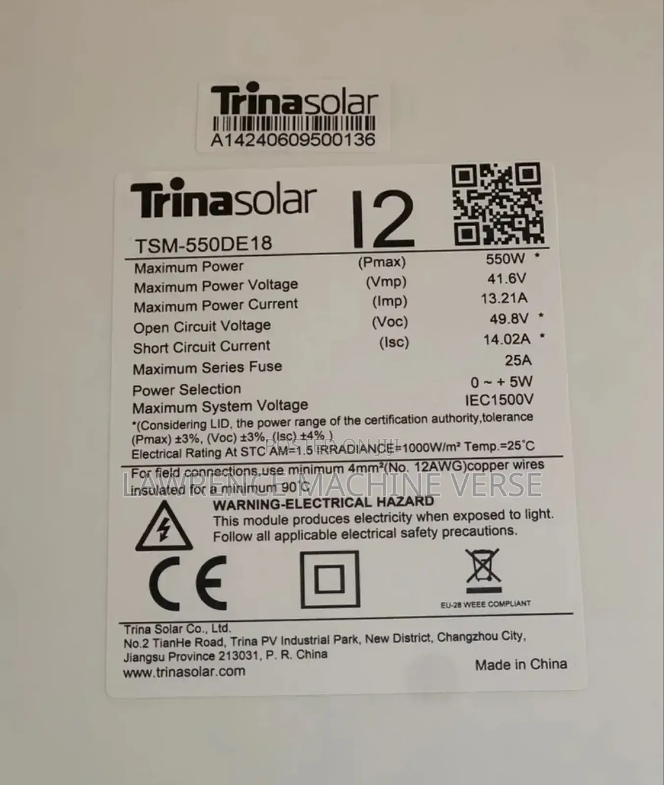 Solar Panel 550w 49V
