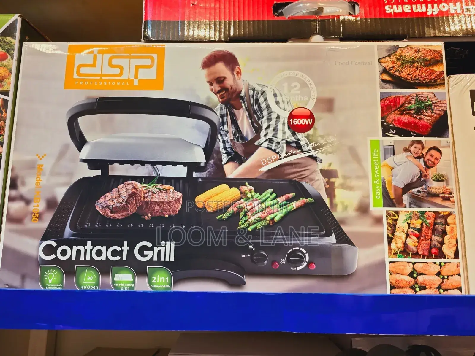 2in1 DSP 1600wcontact Electric Grill Machine