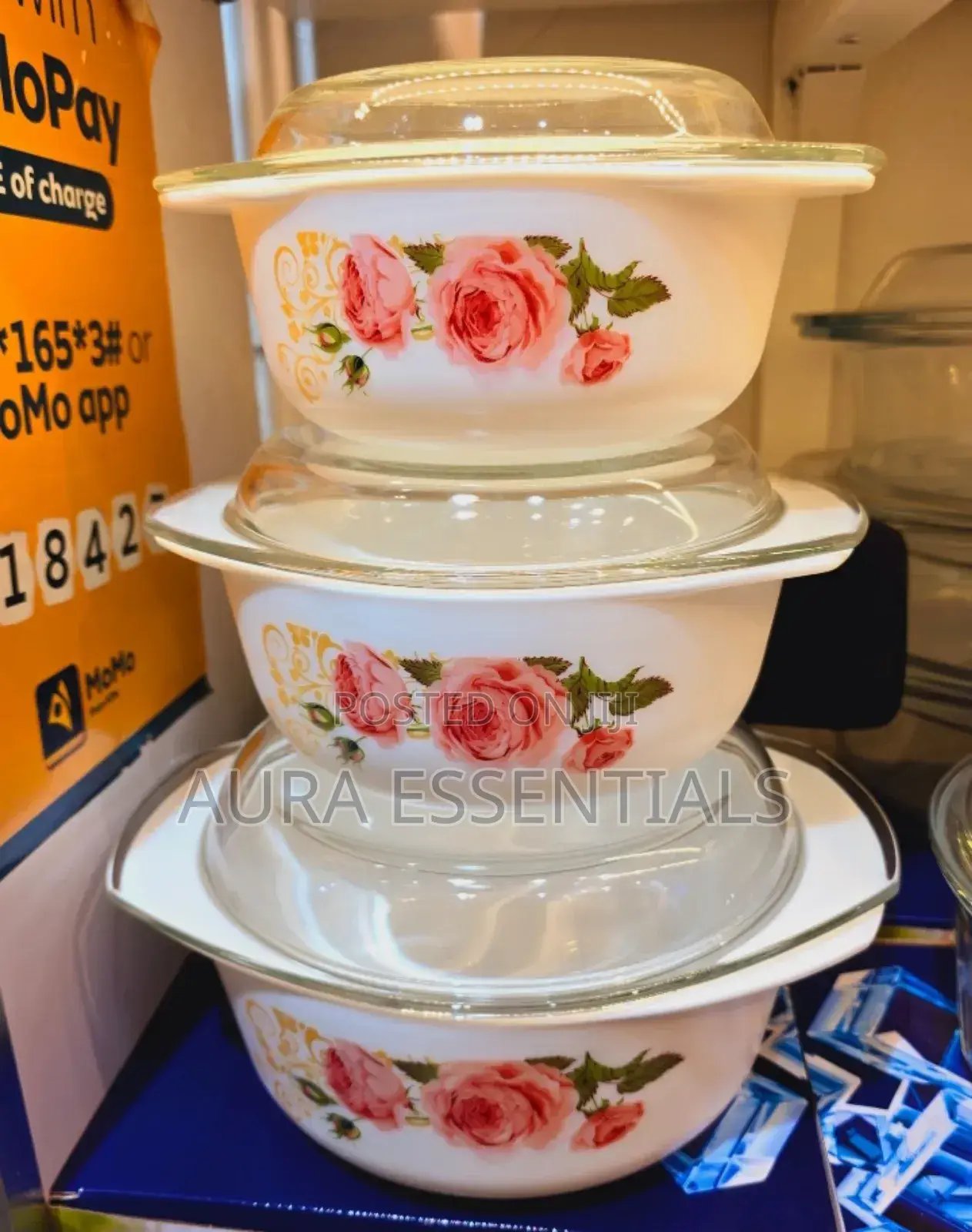 3pcs Opal Glass Casserole Set