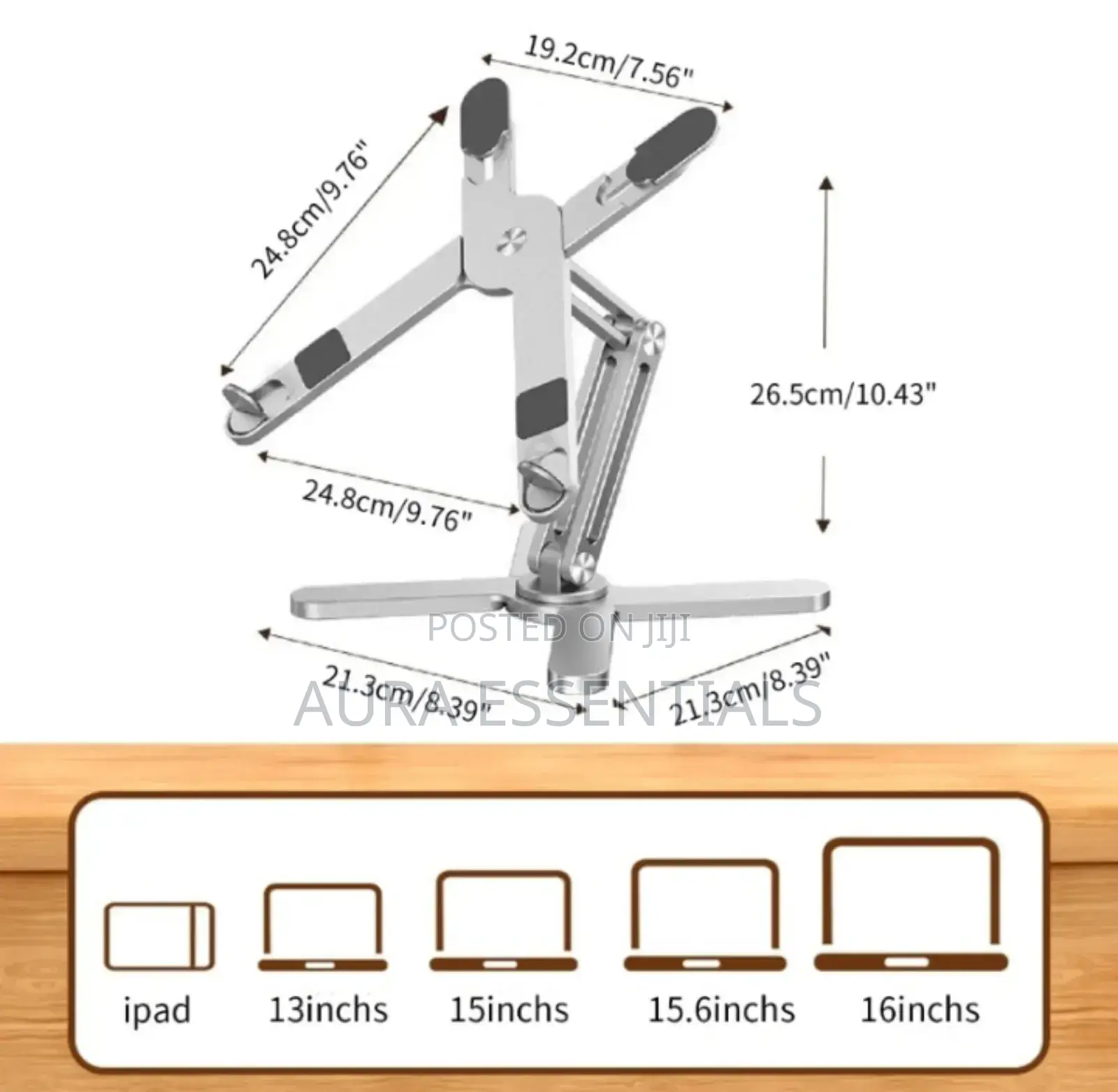 Portable Laptop Stand With 360° Rotating Base