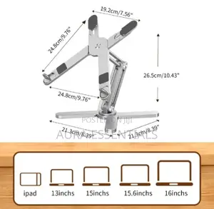 Portable Laptop Stand With 360° Rotating Base