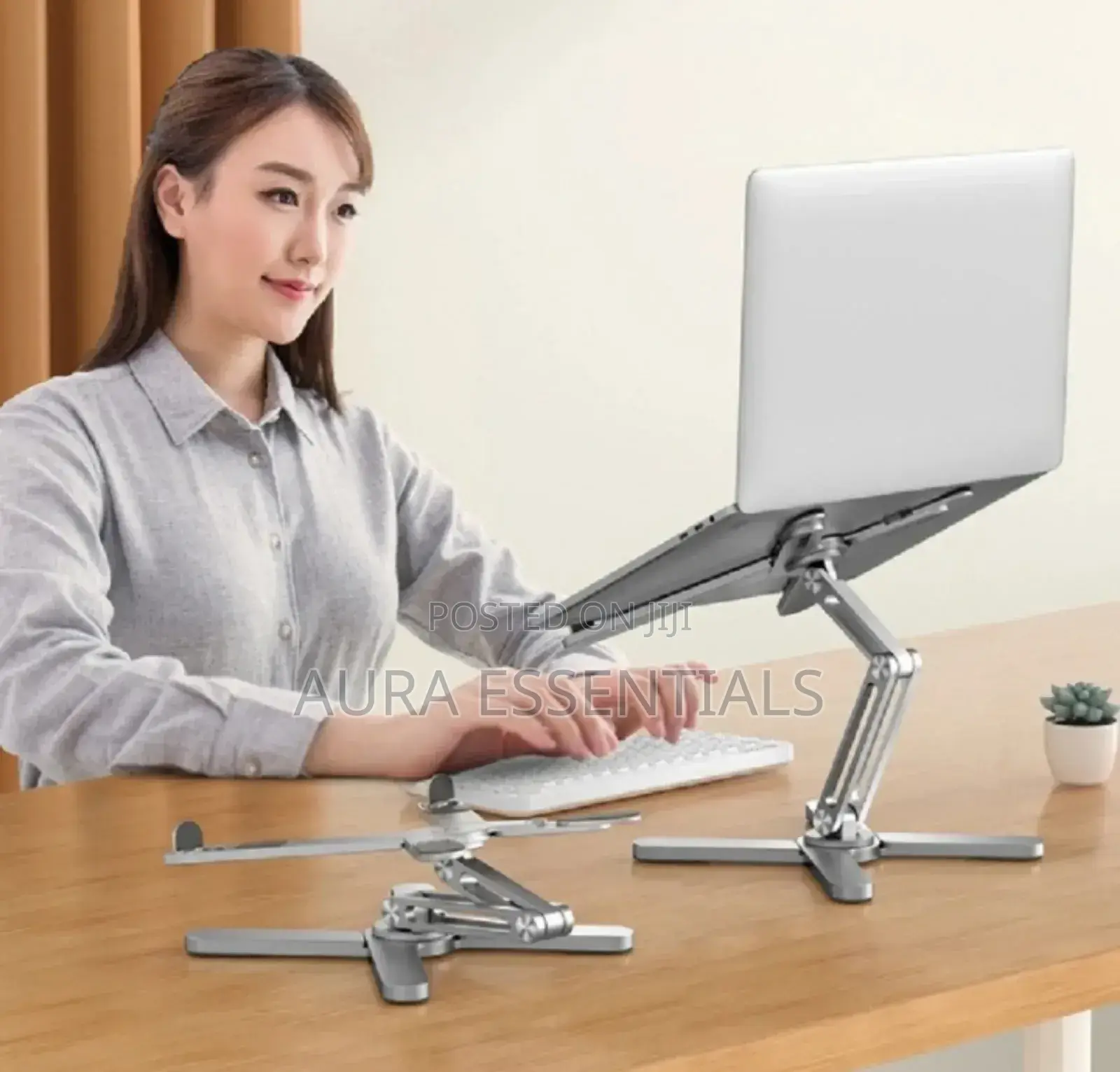 Portable Laptop Stand With 360° Rotating Base