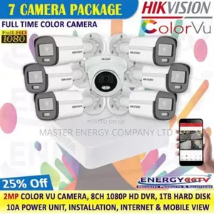 8 Channel CCTV Cameras Full Kit 2mp Colorvu Live