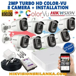 8 Channel CCTV Cameras Full Kit Colorvu 2mp Haf
