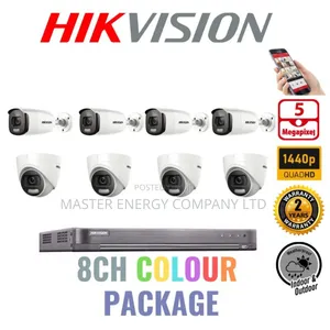 8 Channel CCTV Cameras Full Kit Colorvu 2mp Haf