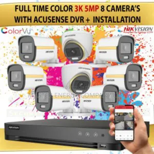 8 Channel 2mp CCTV Cameras Full Kit Colorvu Mwero