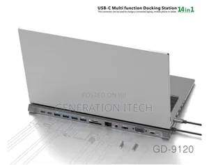 14in1 USB C Type-C Hub Docking Station Hdr, Vga, Rj45