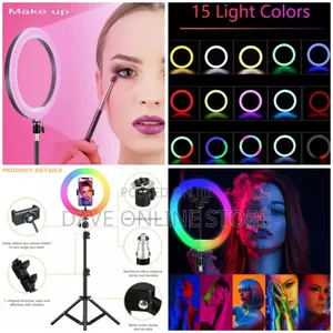RGB 14 Inches Selfie Ring Light for Make-Up Broadcasting