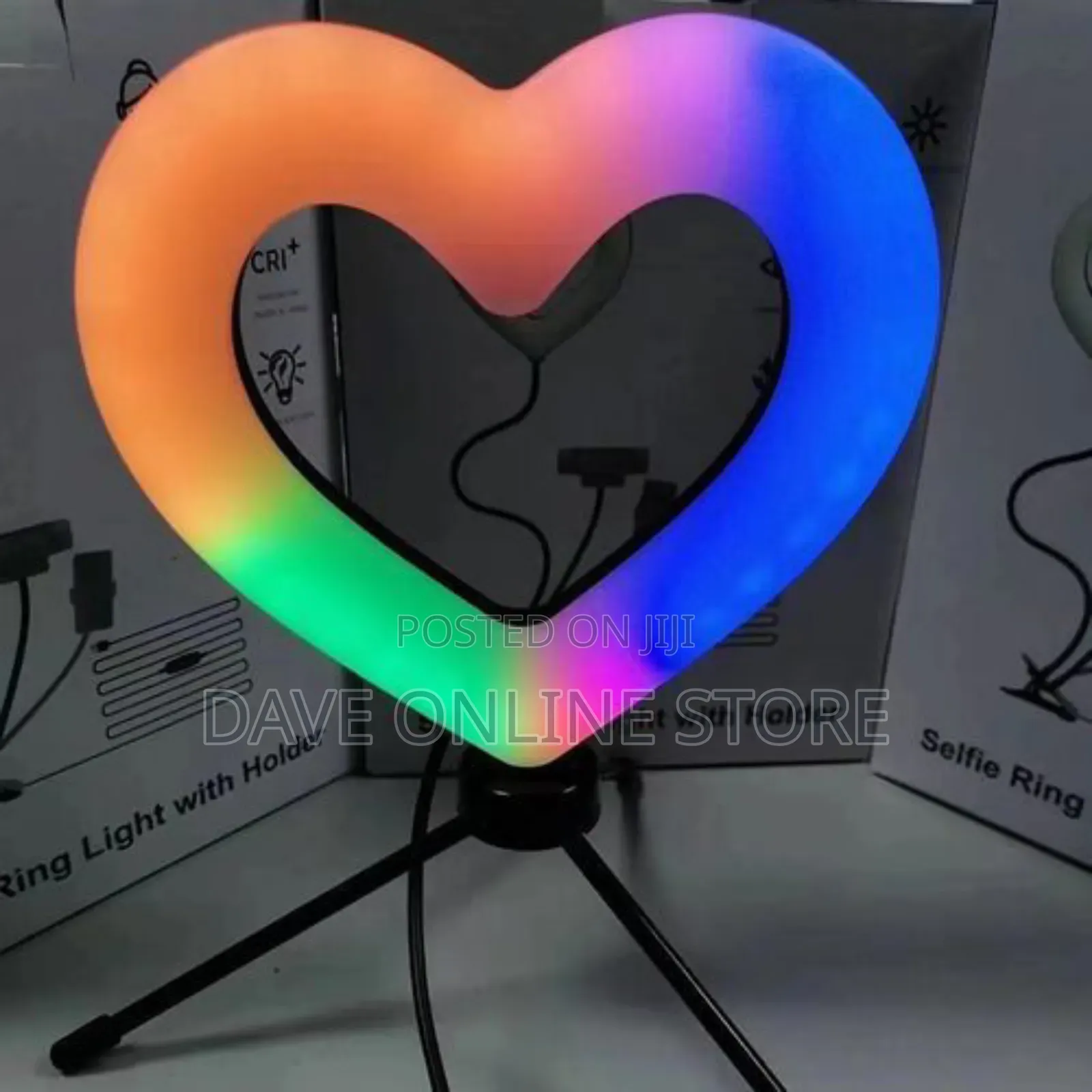 Heart Live Broadcast LED Fill Ring Light, RGB Colors
