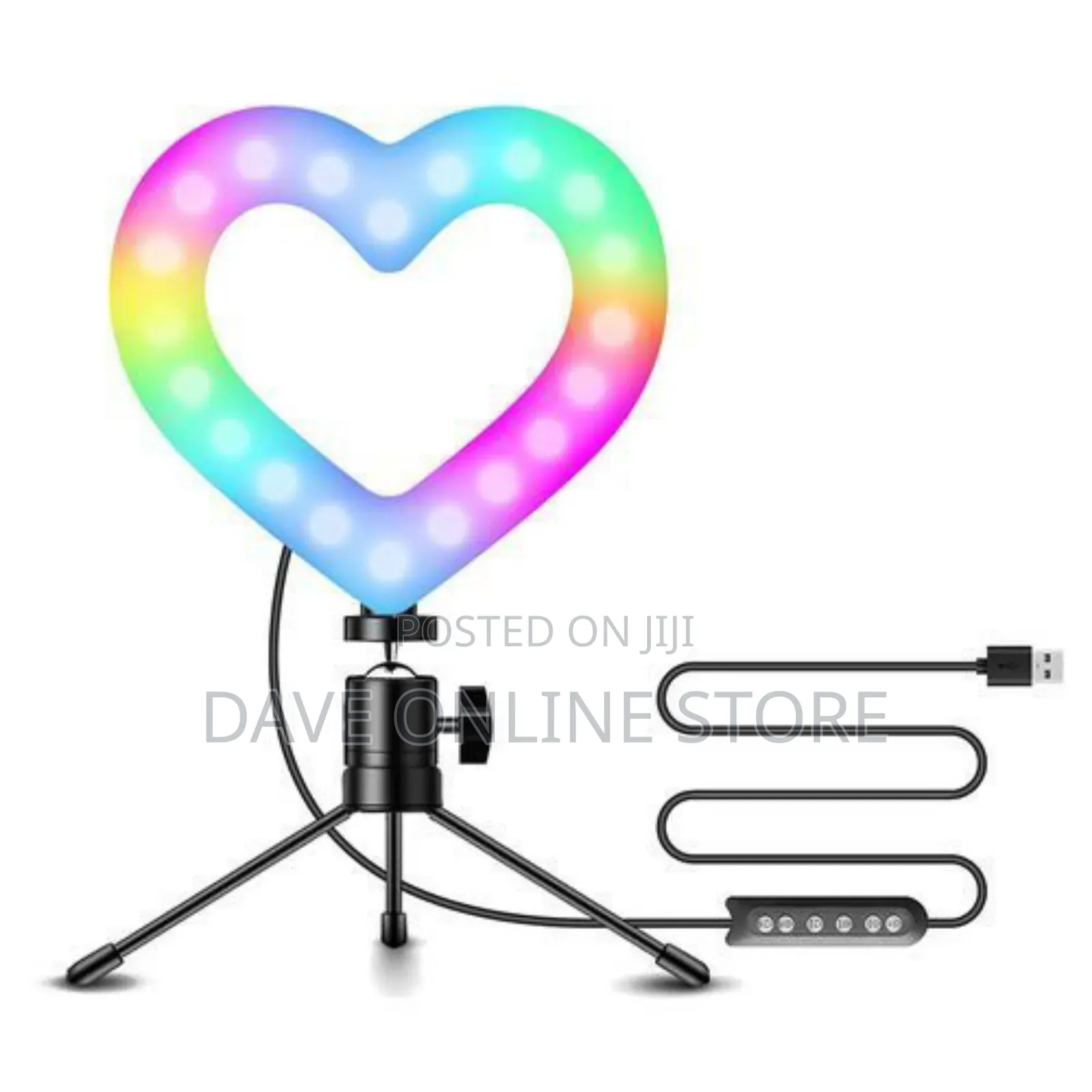 Heart Live Broadcast LED Fill Ring Light, RGB Colors