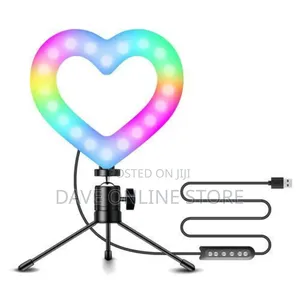 Heart Live Broadcast LED Fill Ring Light, RGB Colors