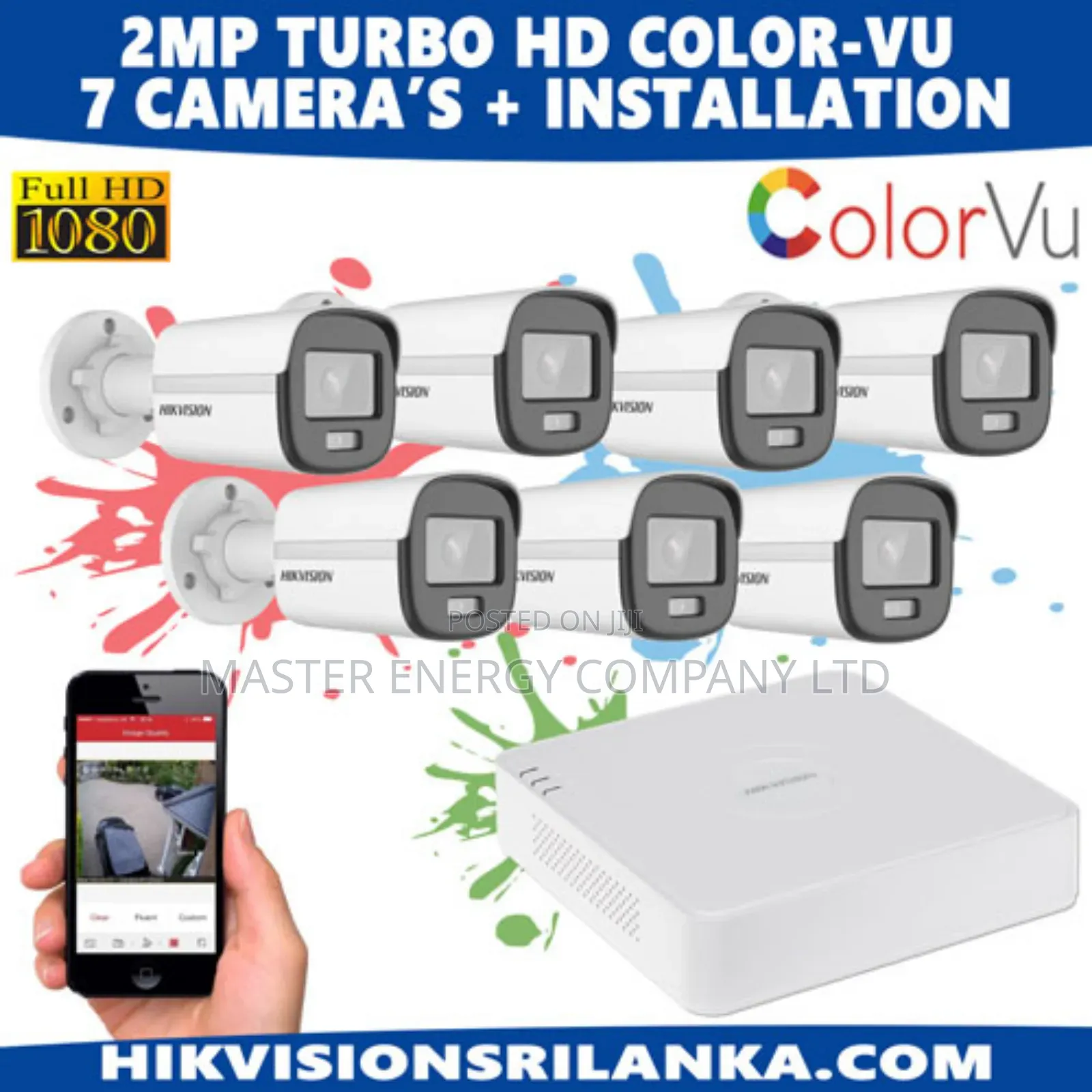 8 Channel 2mp CCTV Cameras Full Kit Colorvu Gada