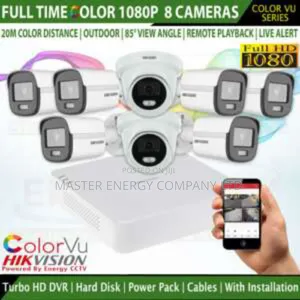 8 Channel 2mp CCTV Cameras Full Kit Colorvu Zee