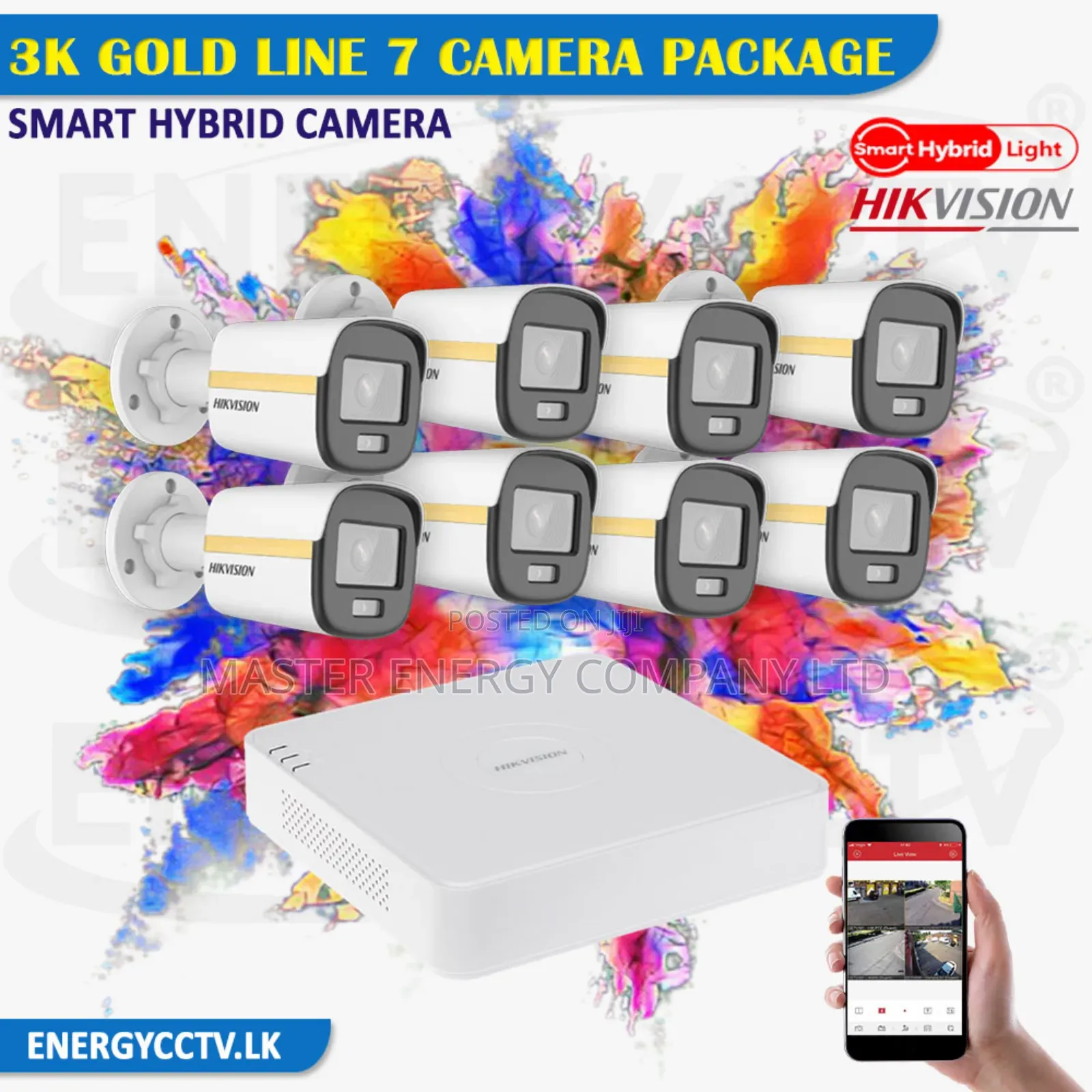 8 Channel 2mp CCTV Cameras Full Kit Colorvu Teop