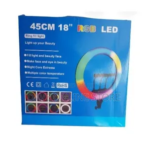 18 Inches RGB Ringlight + Stand, Remote, and Bag