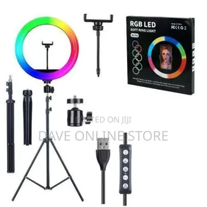 12"Inches Dimmable RGB LED Ring Light With Tripod Stand