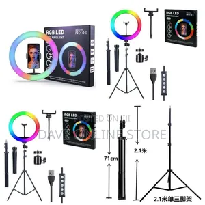 12inch Dimmable RGB LED Selfie Ring Light With Tripod Stand