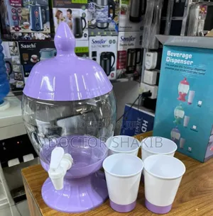 4.5L Beverage Water Juice Dispenser With 4 Cups