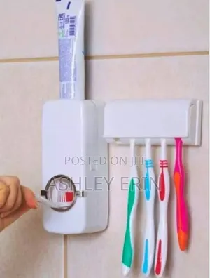 Toothpaste Despenser Squeezer/Toothbrush Holder