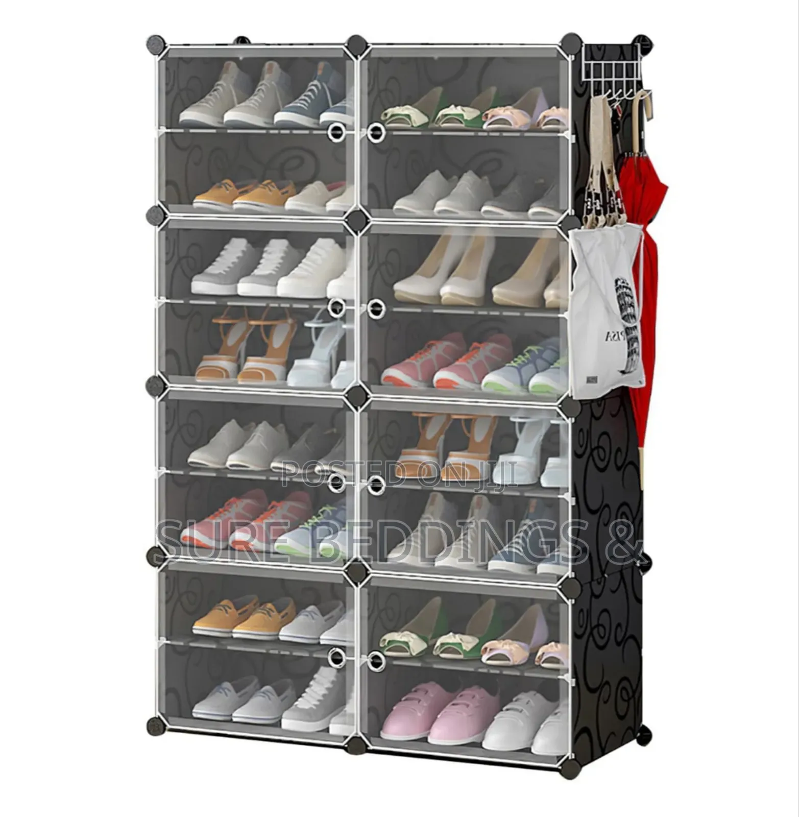 Two Columns Plastic Shoe Rack
