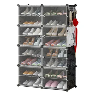 Two Columns Plastic Shoe Rack