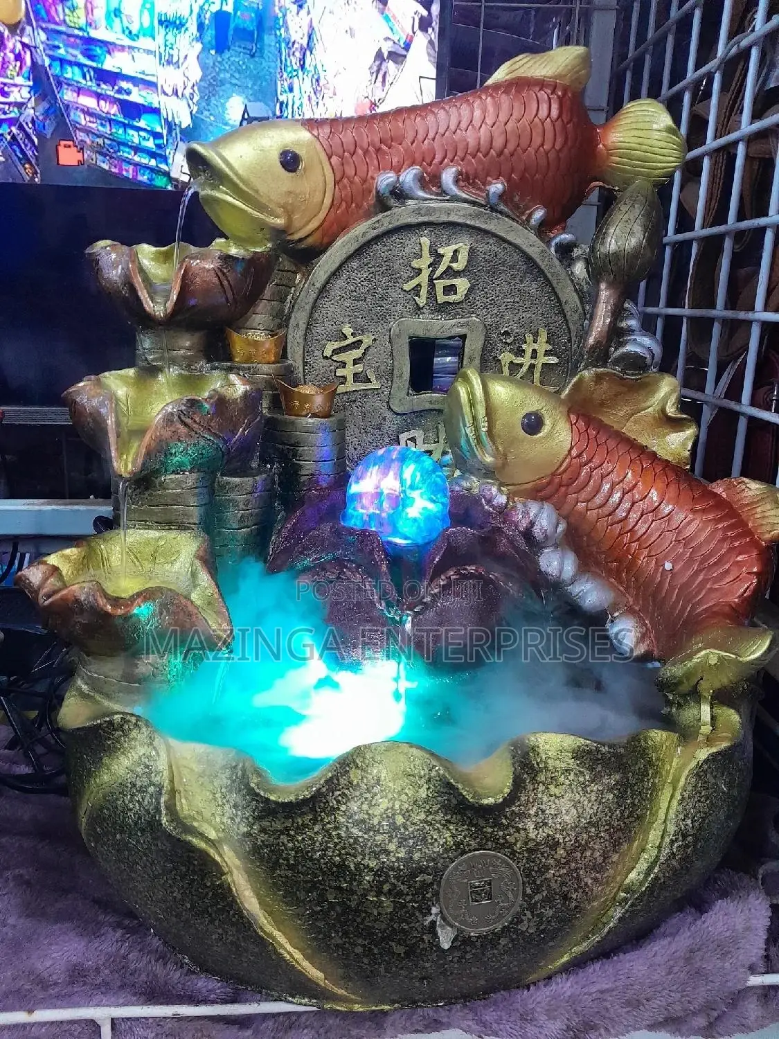 Decorative Table Top Waterfall Fountain With Lights