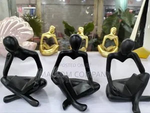 Black Reading Statue Decor/ Figurines. Free Delivery