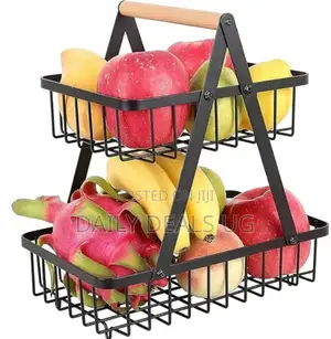 Metallic 2 Layer Fruit Rack